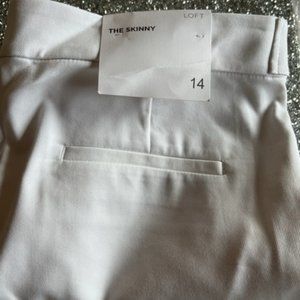 Loft White Skinny Pants Size 14